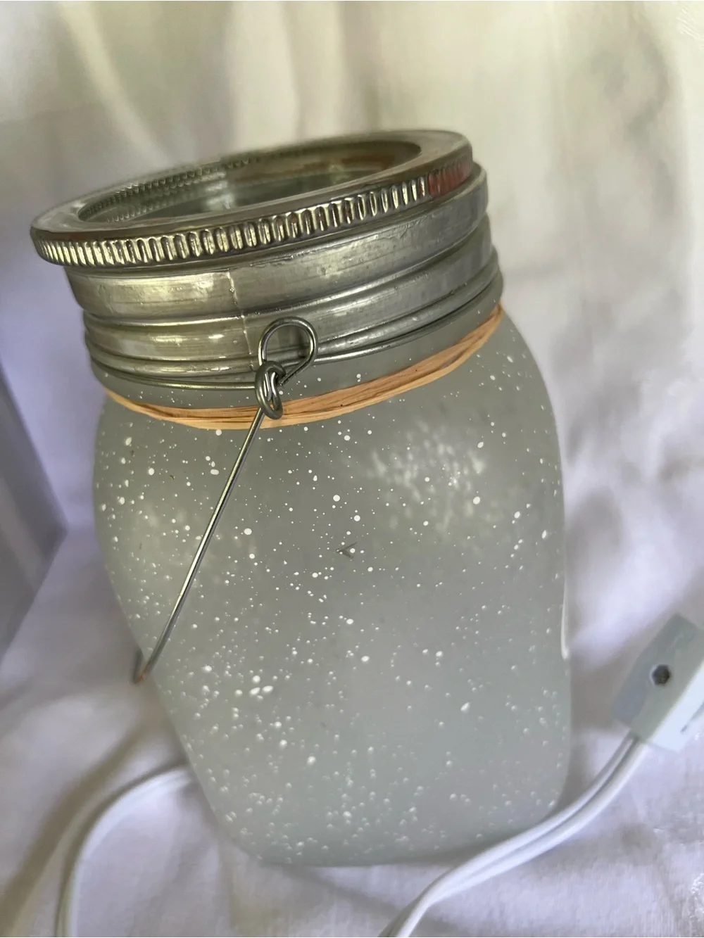 Scentsy Gray Frosted 'Tis the Season Mason Jar Warmer